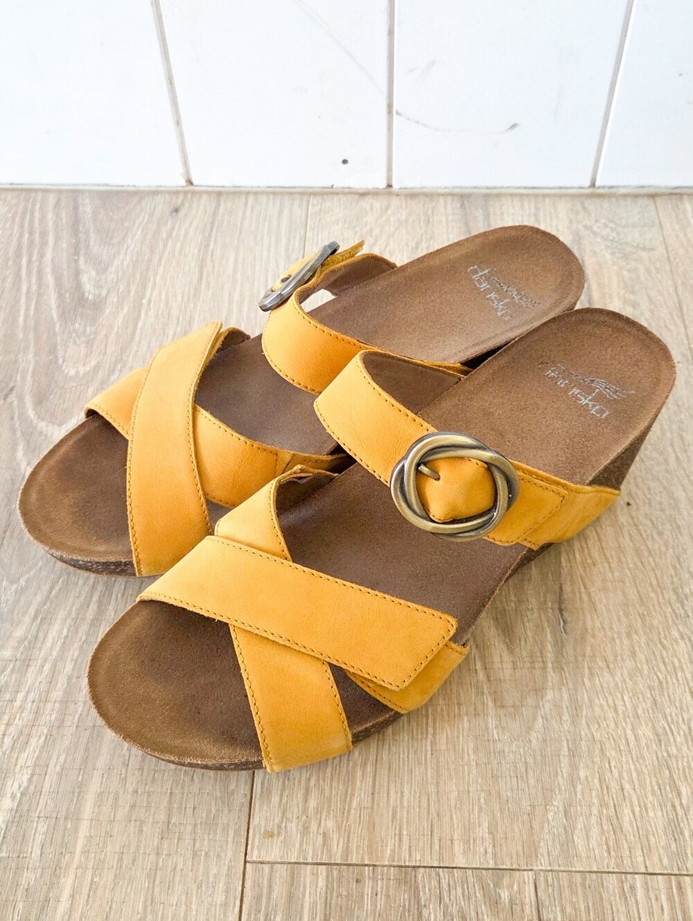 Dansko Yellow Wedge Sandal
